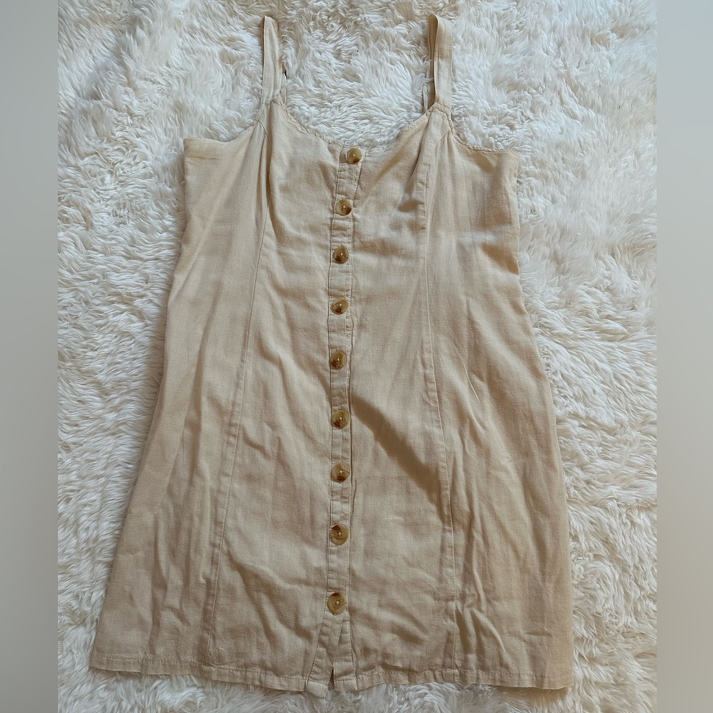 Tillys Cross Back Tan Dress